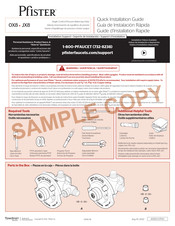 Spectrum Brands Pfister 0X8-340A Quick Installation Manual