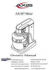Axis AX-M7 Owner's Manual