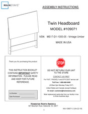 Homestar MS17-D1-1005-05 Assembly Instructions Manual