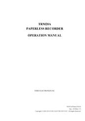 Toho Electronics TRM20A Operation Manual