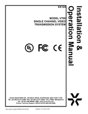 Vicon V700 Installation & Operation Manual