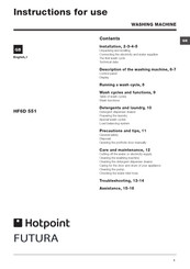 Hotpoint FUTURA HF6D 551 Instructions For Use Manual