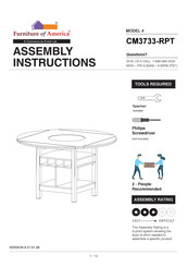 Furniture of America CM3733-RPT Assembly Instructions Manual