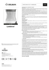 Orliman Lumbitron LT-283 Use And Maintenance Instructions