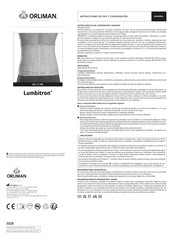 Orliman Lumbitron LT-304 Use And Maintenance Instructions