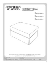 Better Homes and Gardens EASTON BH38-084-099-31 Assembly Instructions Manual
