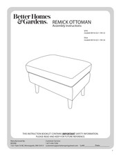 Better Homes and Gardens REMICK BH18-021-199-34 Assembly Instructions Manual