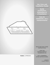 ELICA EPR628S1 Use, Care And Installation Manual