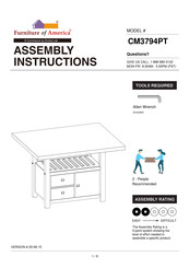 Furniture of America CM3794PT Assembly Instructions Manual