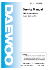 Daewoo KOG-6C675S Service Manual