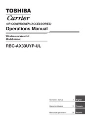 Toshiba Carrier RBC-AX33UYP-UL Operation Manual