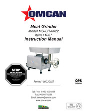 Omcan 11067 Instruction Manual
