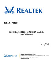 Realtek RTL8191RU User Manual