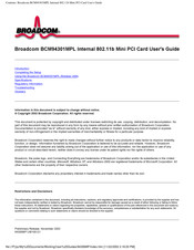 Broadcom BRCM1002 User Manual