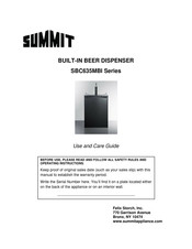 Summit SBC635MBIIF Use And Care Manual