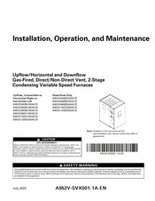 Trane A952V080CU5SAC/D Installation, Operation And Maintenance Manual