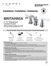 Luxart BRITANNIA BRL2418-PU Installation Instructions Manual