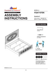 Furniture of America Valletta FOA7157EK Assembly Instructions Manual