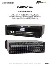 AVPro Edge AC-MX1616-OUT-AUHD User Manual
