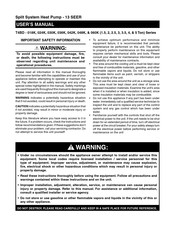 Nordyne T4BD-018K Series User Manual