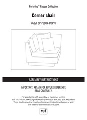 rst brands Portofino Repose OP-PECOR-PORVII Assembly Instructions Manual