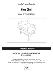 rst brands Portofino Repose OP-PECLB2-PORVII Assembly Instructions Manual