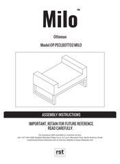 rst brands Milo OP-PECLBOTTO2-MILO Manual
