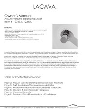 Lacava ARCH 12340.1 Owner's Manual