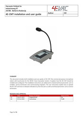 4EVAC 4E-CMT Installation And User Manual
