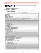 Hitachi 50EX13KAOM Operating Manual