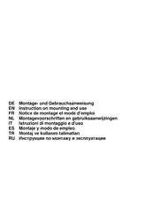 ELICA ZENITH Instruction On Mounting And Use Manual