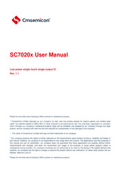 Cmsemicon SC70201 User Manual