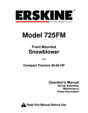 Erskine Attachments 725FM Operator's Manual