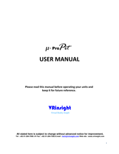 VRinsight u-ProPit User Manual
