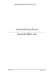 Branson IPC 3000 Operating Manual