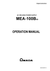 Amada MEA-100B Operation Manual