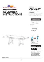 Furniture of America CM3487T Assembly Instructions Manual