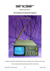 Sinclair Microvision MTV1 Service Manual