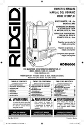RIDGID HDB6000 Owner's Manual