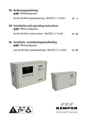 Kemper KHS MASTER 2.1 I SLAVE Installation And Operating Instructions Manual