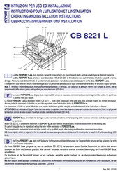 Ferport CB 8221 L Operating And Installation Instructions