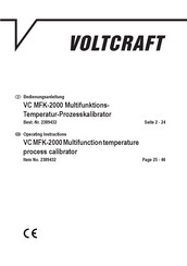 VOLTCRAFT VC MFK-2000 Operating Instructions Manual