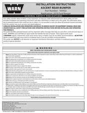 Warn 105922 Installation Instructions Manual