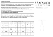 Safavieh Lighting ISLA TBL4279A Manual