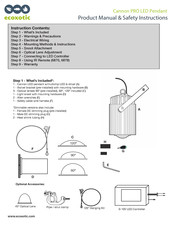 Ecoxotic Cannon PRO LED Pendant Manual & Safety Instructions