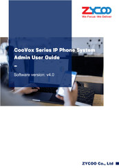 Zycoo CooVox T Series Admin & User Manual