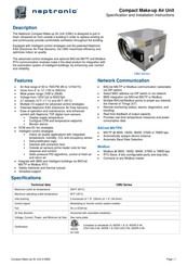 Neptronic CMU Series Specification And Installation Instructions