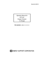 ENERGY SUPPORT CORPORATION DTF-201 Operation Manual