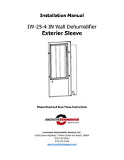 Innovative Dehumidifier IW-25-4 Installation Manual