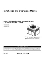 Trane Technologies 4DCZ5024E1060A Installation And Operation Manual